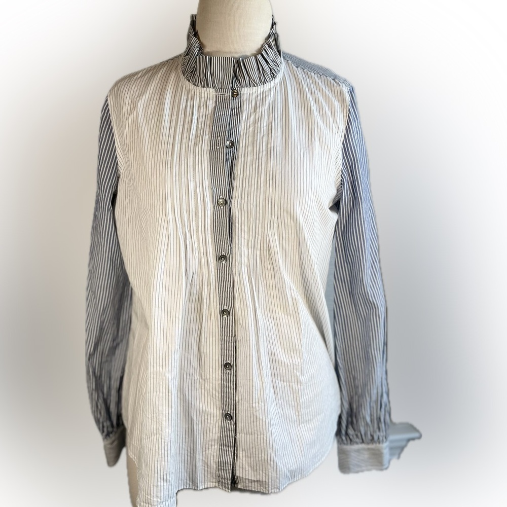 LA Vie Rebecca Taylor LS Brushed Check Top 🔥NWOT🔥